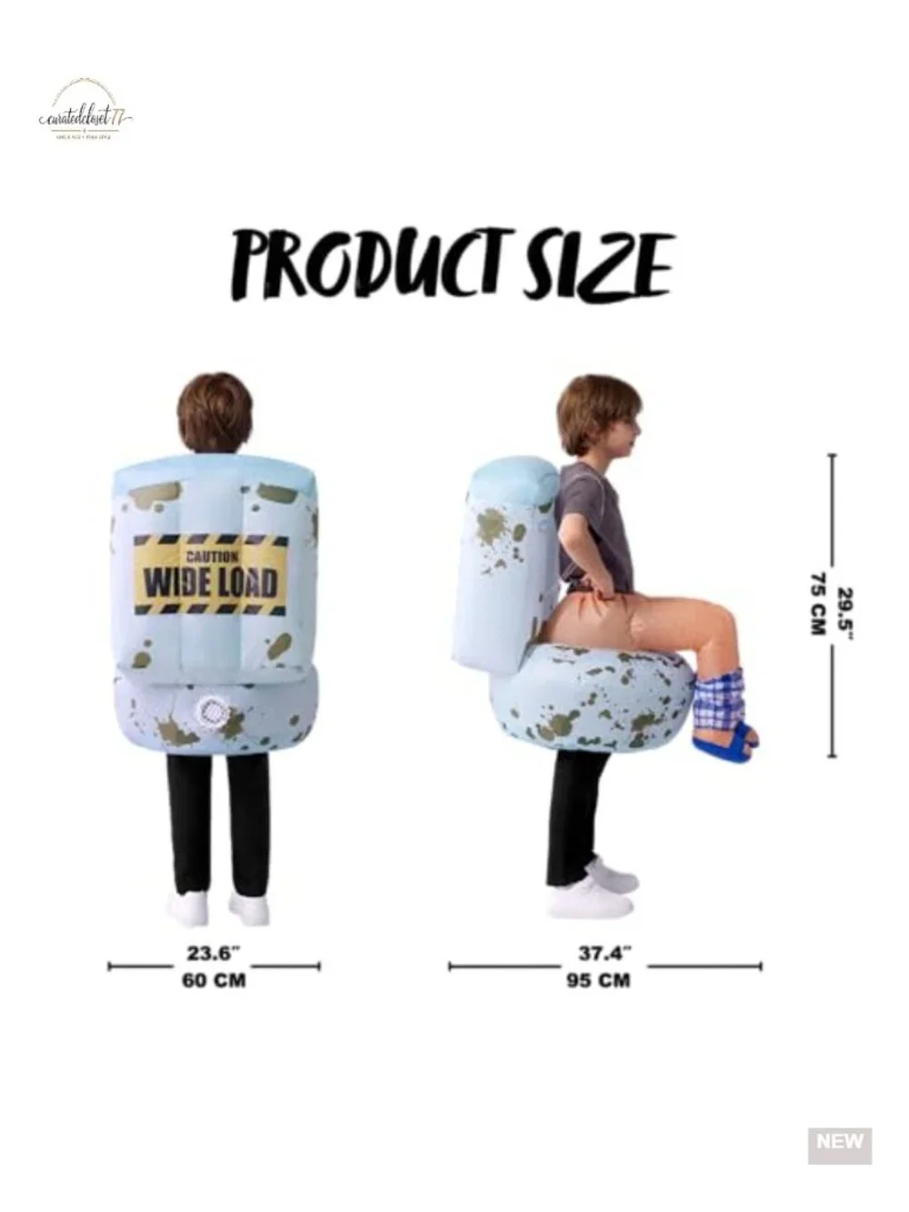 Kids Halloween Inflatable Toilet Costume with Fan, Funny Blow Up Suit, Up to